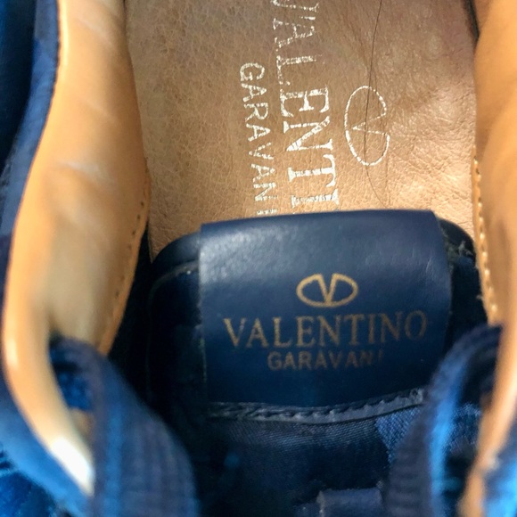 Valentino Blue Camo Sneakers - Picture 6 of 7